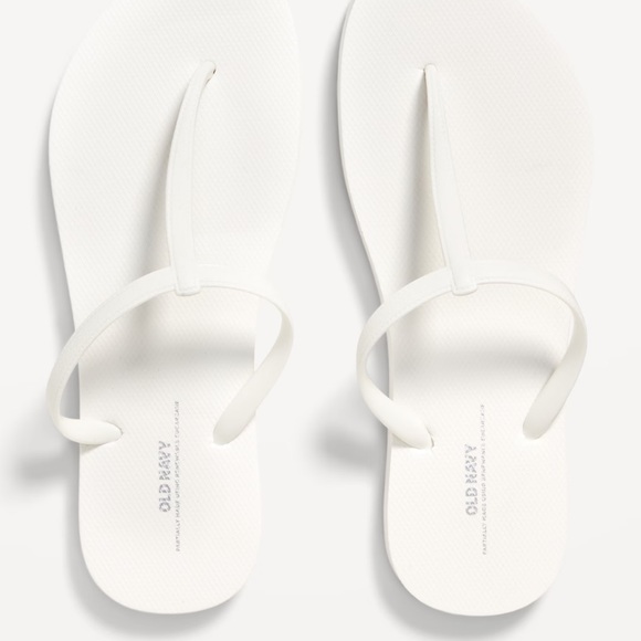 NWT OLD NAVY T-Strap Sandals Sandals (Partially Plant-Based Color: WHITE SIZE 7 - Picture 1 of 1